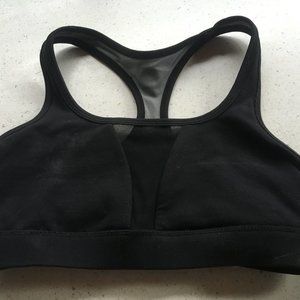 BuffBunny Sports Bra Black with Mesh Cente Size XS
